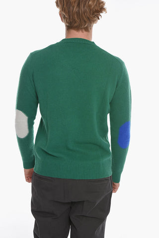 Crewneck Sweather with Patches on the Sleeves