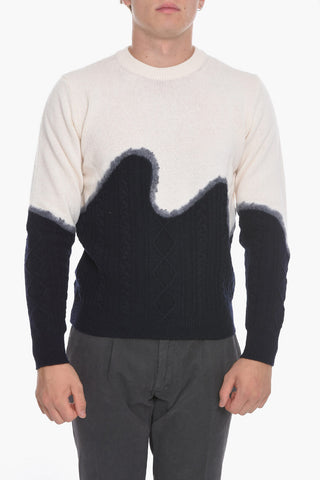 Two-toned Sweather with Contrasting Detailing