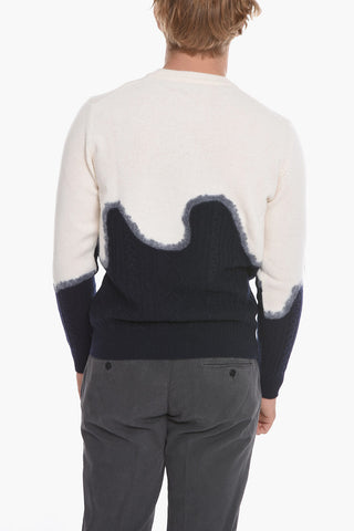 Two-toned Sweather with Contrasting Detailing