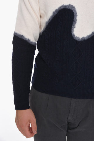 Two-toned Sweather with Contrasting Detailing