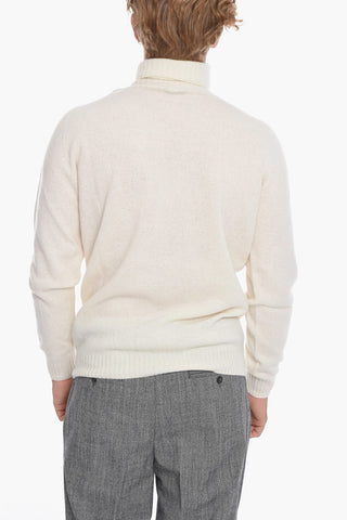 Virgin Wool Sweater with Ribbed Trims