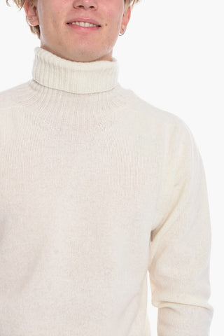 Virgin Wool Sweater with Ribbed Trims