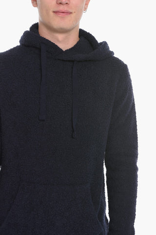 Solid Color Knit Hoodie