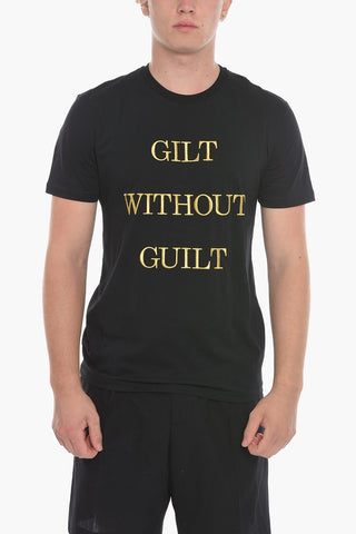 COUTURE! Crew Neck GUILT T-Shirt with Lurex Embroiderey