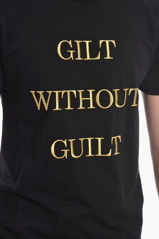 COUTURE! Crew Neck GUILT T-Shirt with Lurex Embroiderey