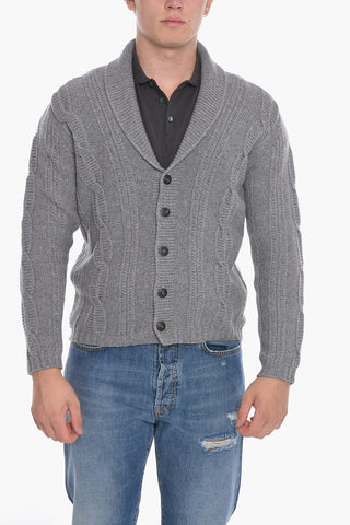 Cardigan in Lana Intrecciata