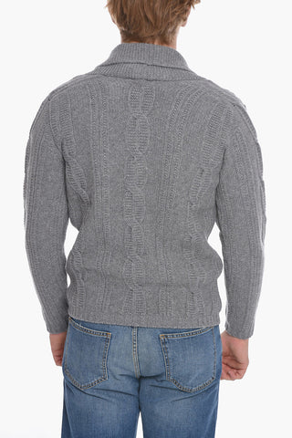 Cardigan in Lana Intrecciata