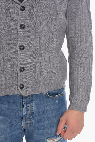 Cardigan in Lana Intrecciata