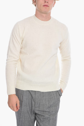 Virgin Wool Crew-neck Sweater with Contrasting Details