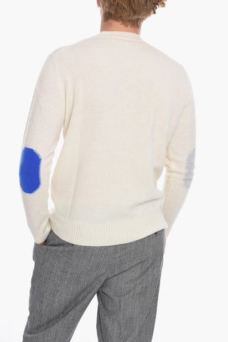 Virgin Wool Crew-neck Sweater with Contrasting Details