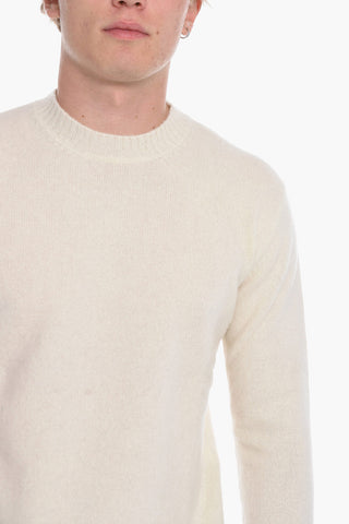 Virgin Wool Crew-neck Sweater with Contrasting Details