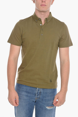 Button-down Piquet Cotton Polo
