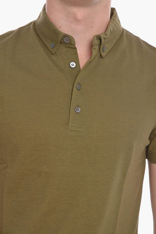 Button-down Piquet Cotton Polo