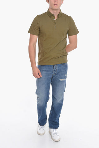 Button-down Piquet Cotton Polo