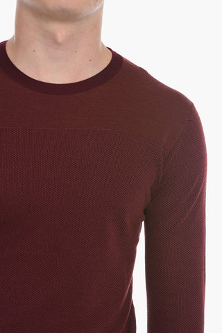 Maglia Girocollo in Lana Vergine Hopsack
