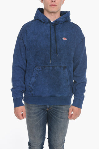 D-UM-RIB-NE FELPA Hoodie Sweatshirt with Embroiedered Logo