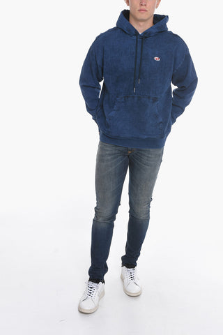D-UM-RIB-NE FELPA Hoodie Sweatshirt with Embroiedered Logo