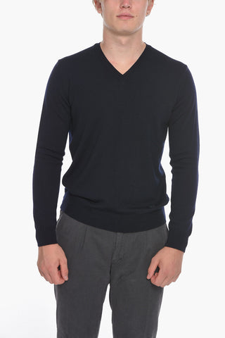 Maglia in Lana Vergine con Collo a V