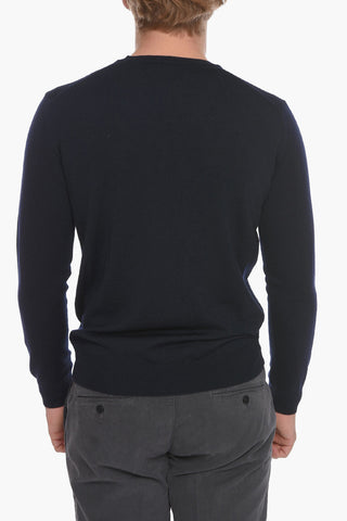 Maglia in Lana Vergine con Collo a V