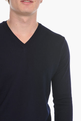 Maglia in Lana Vergine con Collo a V