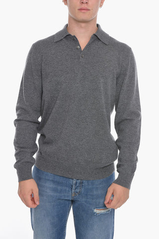 Maglia in Cashmere con Collo a Polo