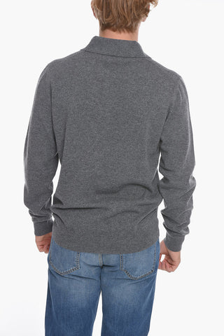 Maglia in Cashmere con Collo a Polo