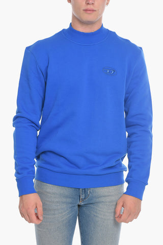 Brushed Cotton S-NORIS Crewneck Swaetshirt With Embroidered Logo