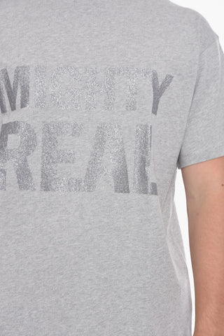 T-shirt UNISEX Girocollo con Scritta Glitter