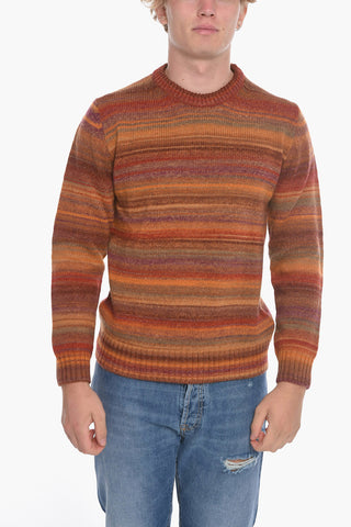 Woven Wool-blend Sweather with Striped Pattern