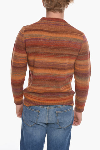 Woven Wool-blend Sweather with Striped Pattern