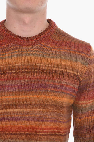 Woven Wool-blend Sweather with Striped Pattern
