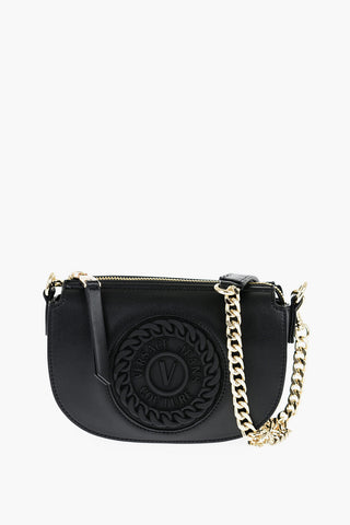 JEANS COUTURE Faux Leather Crossbody Bag with Embossed Logo