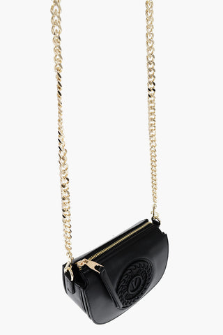 JEANS COUTURE Faux Leather Crossbody Bag with Embossed Logo