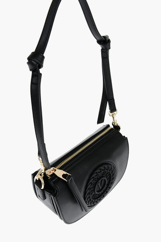 JEANS COUTURE Faux Leather Crossbody Bag with Embossed Logo