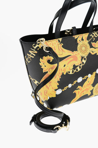JEANS COUTURE Reversible Faux Leather Tote Bag