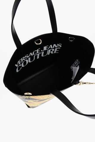 JEANS COUTURE Reversible Faux Leather Tote Bag