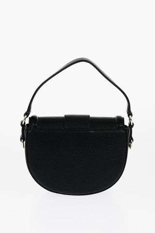 JEANS COUTURE Borsa Saddle in Ecopelle Martellata con Maxi Fibbia Dorata