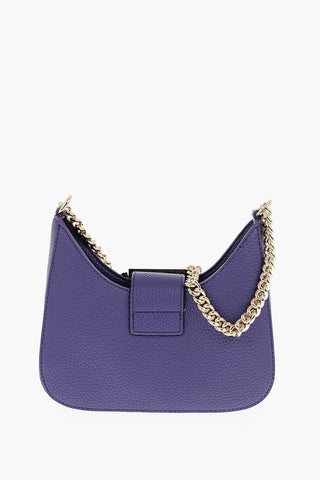 JEANS COUTURE Borsa Hobo in Ecopelle Martellata con Maxi Fibbia Dorata