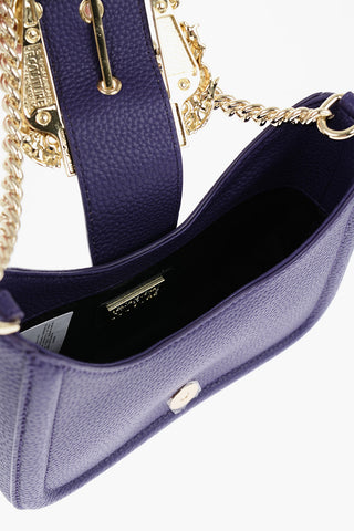 JEANS COUTURE Borsa Hobo in Ecopelle Martellata con Maxi Fibbia Dorata