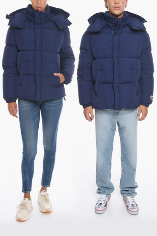 Down Jacket W-ROLF-NW UNISEX with Removable Hood