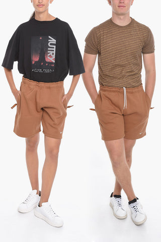 Solid Color Fleeced Cotton UNISEX Shorts with 2 Pockets
