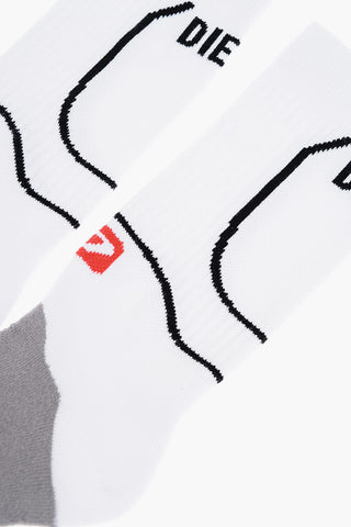 Stretch SKM-RAY Long Socks with Embroidered Logo
