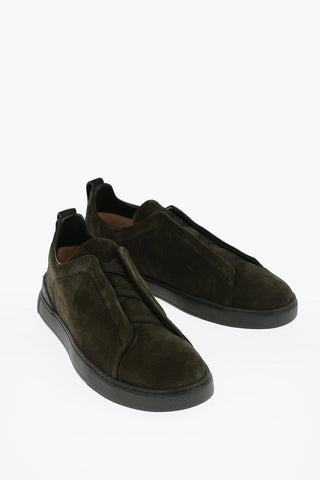 Sneakers Basse TRIPLE STITCH in Camoscio