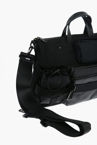 Multi-Pocket Business Bag with Leather Trims
