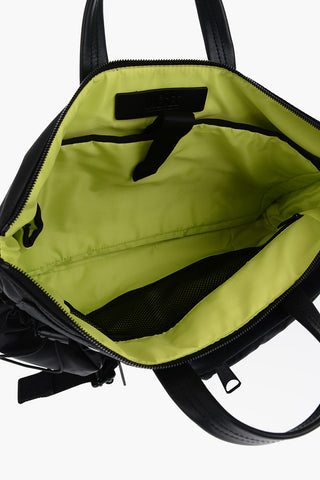 Multi-Pocket Business Bag with Leather Trims