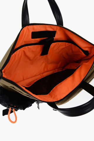 Multi-Pocket Business Bag with Leather Trims