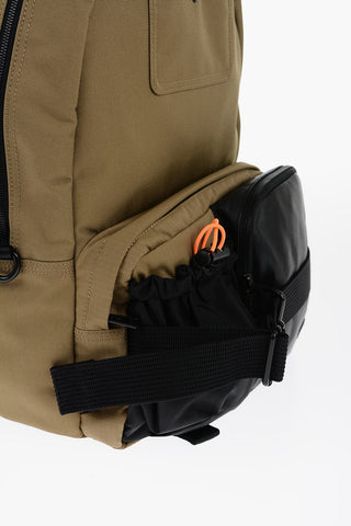 Zaino Multi-Tasca Bicolore con Rifiniture in Pelle