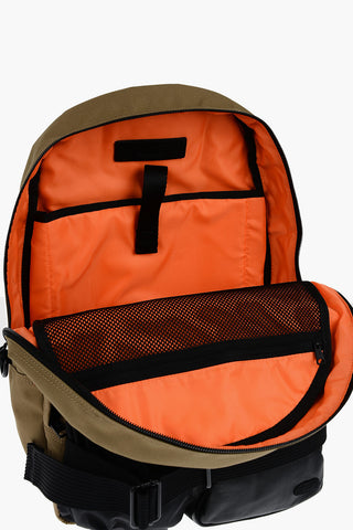 Zaino Multi-Tasca Bicolore con Rifiniture in Pelle