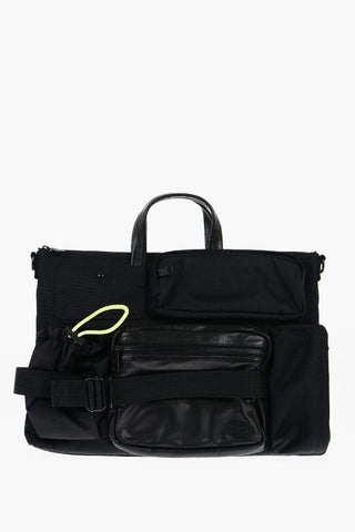 Multi-Pocket Business Bag with Leather Trims