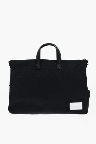 Multi-Pocket Business Bag with Leather Trims
